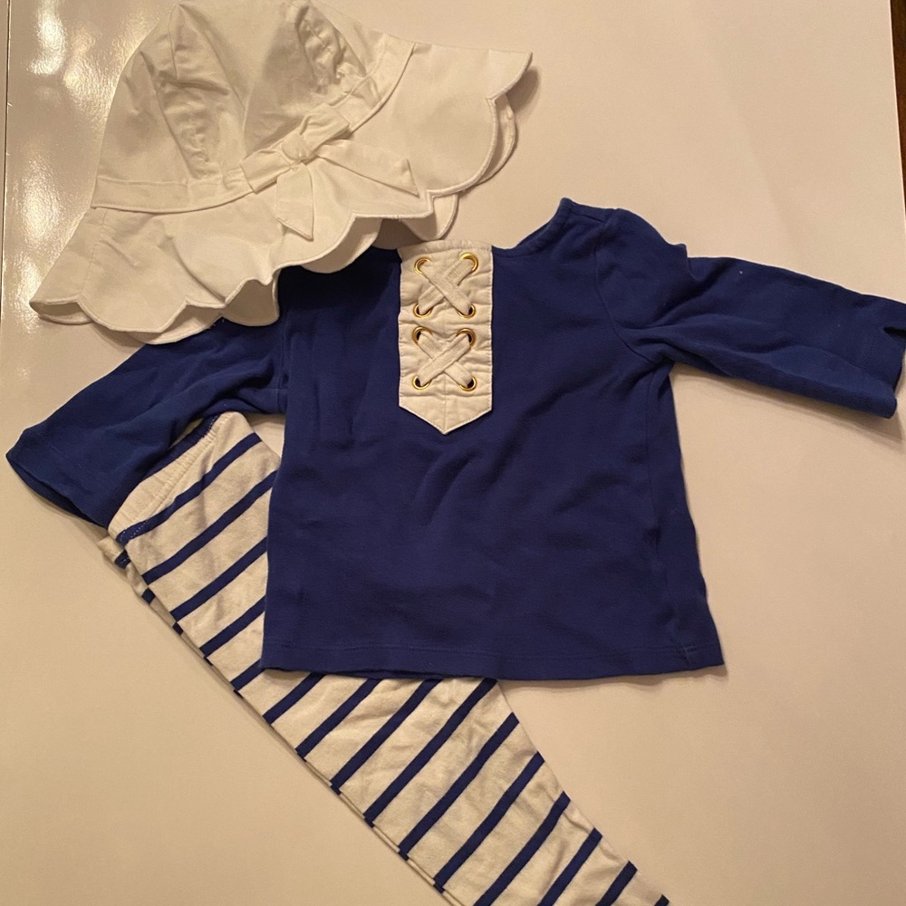 Janie & Jack Blue & White Outfit